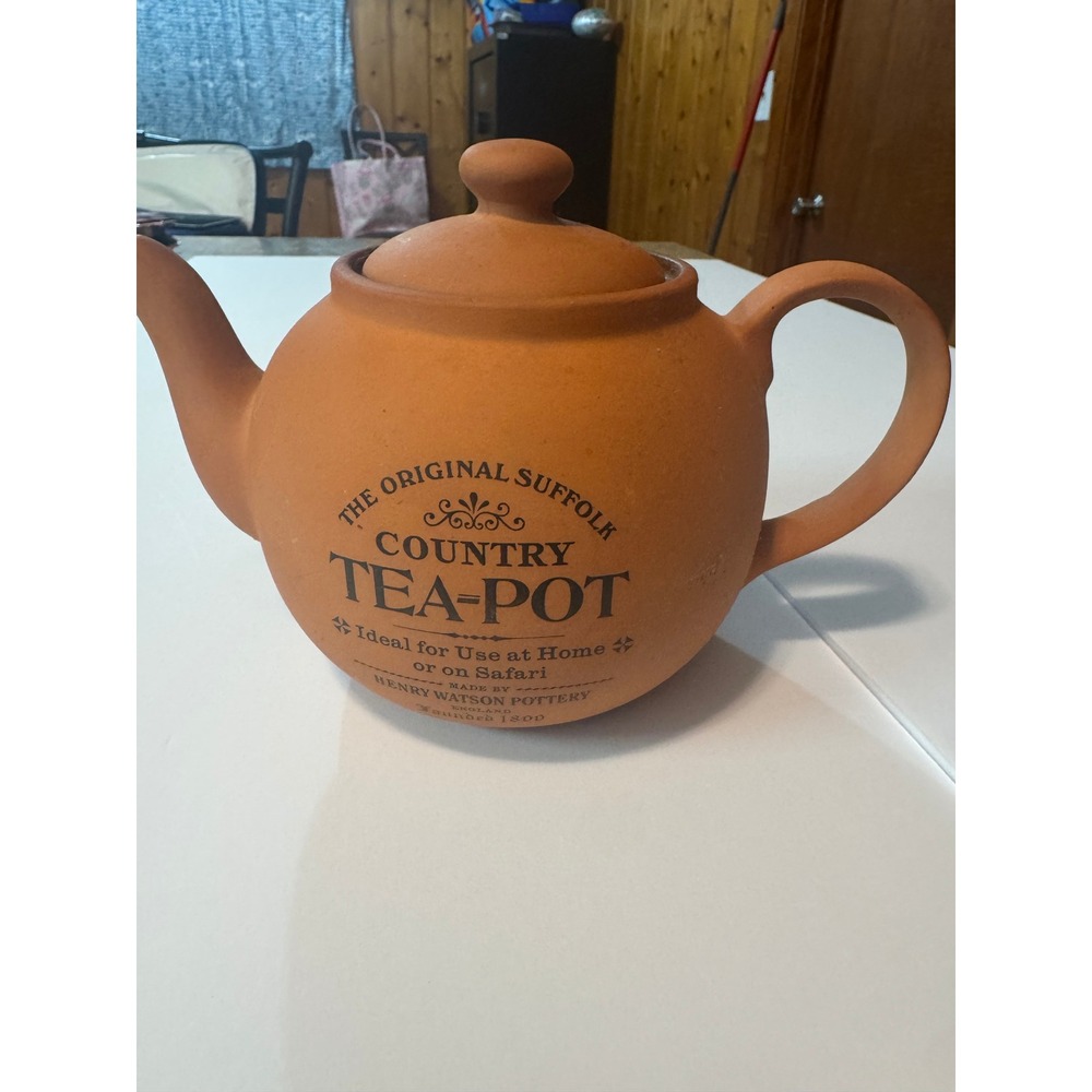 Henry Watson Pottery Original Suffolk Country Tea-Pot Terracotta England
